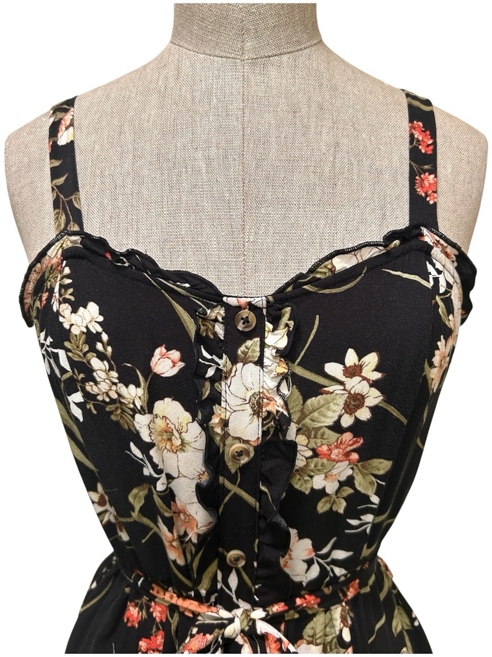 Xhilaration Floral Mini Dress with Tie Waist NWOT - Picture 4 of 5